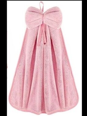 Pink Bow Hand Towel